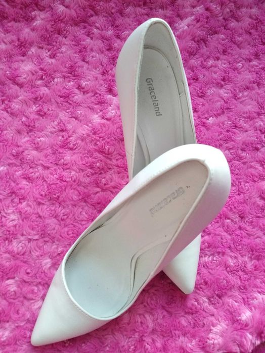 Graceland Daichman szpilki białe 36 ślub wesele używane