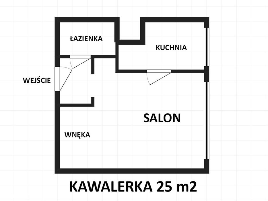 Kawalerka z wnęką 25m2, 1-pokojowe, 2 pietro, widok, NISKI czynsz !