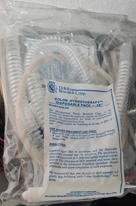 vendo acessorio/tubos para hidrocolon, selado .