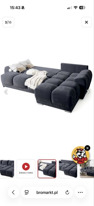 Sprzedam Narożnik kolor szary