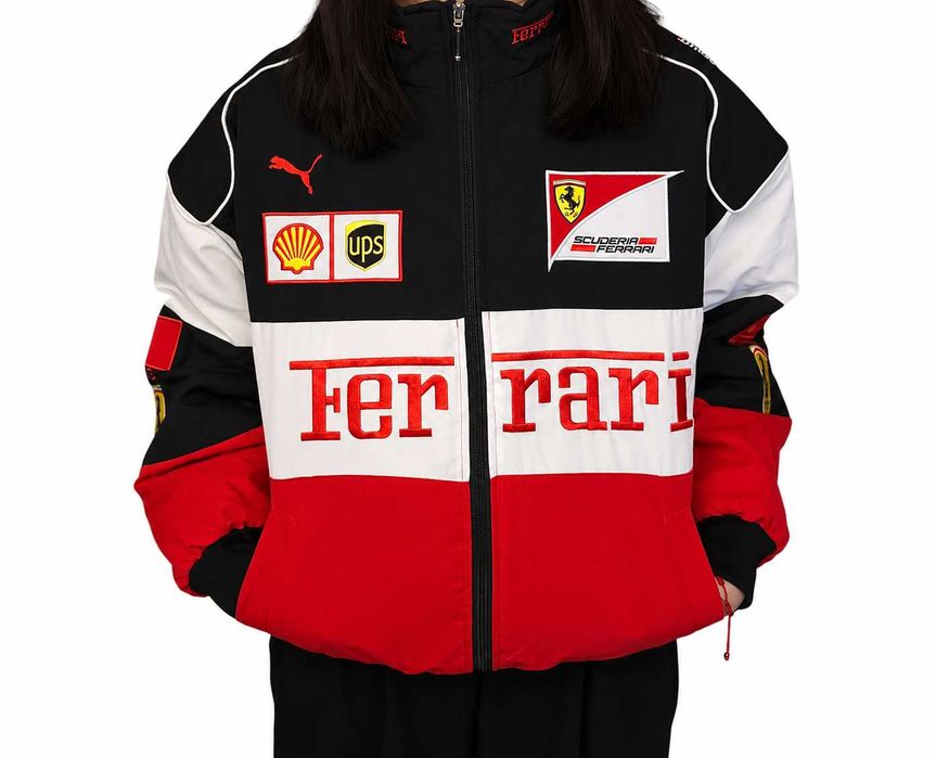 Kurtka Ferrari F1 Racing Vintage Haftowana Wyścigowa M-XXL