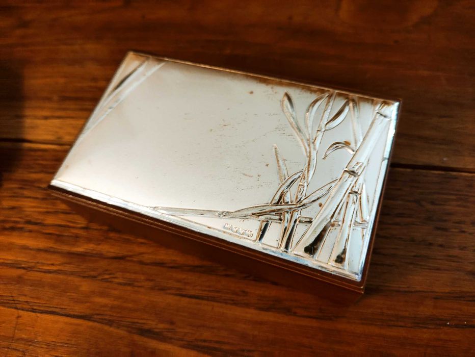 Guarda jóias antigo prateado