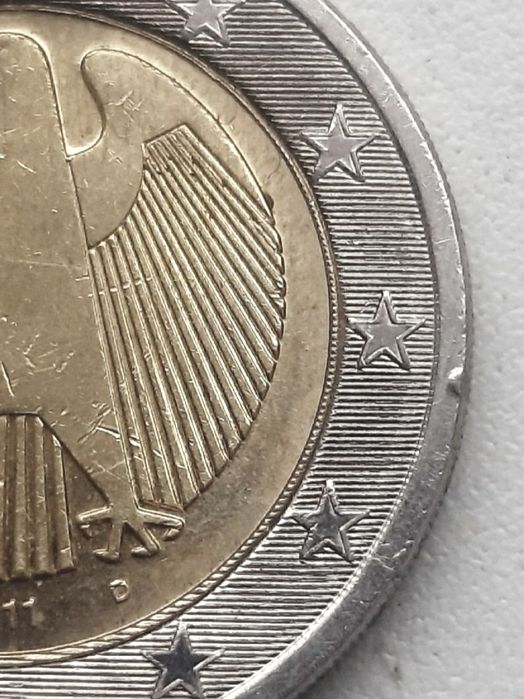 Monety  2 Euro. Destrukt.