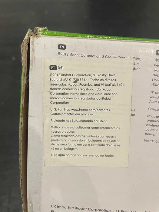 Aspirador iRobot Roomba e5 – (C/ Caixa Original + Virtual Wall)