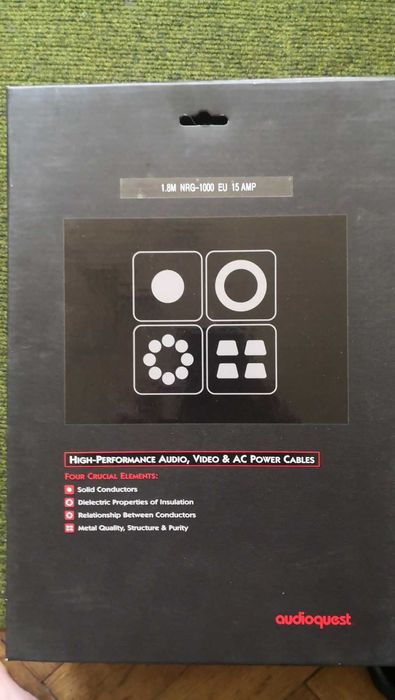 кабель Audioquest  NRG-1000 EU 1,8m /Monsoon/Blizzard/Thunder/Tornado