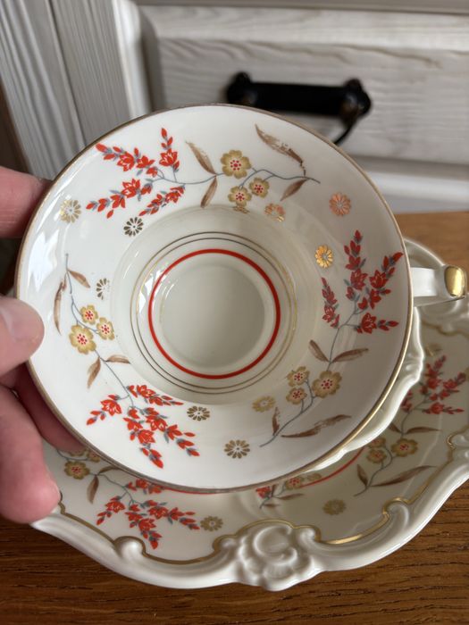 Filiżanka spodek trio porcelana Weimar