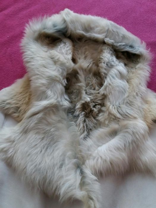 Kożuch damski ekskluzywny z kóz kanadyjskich L