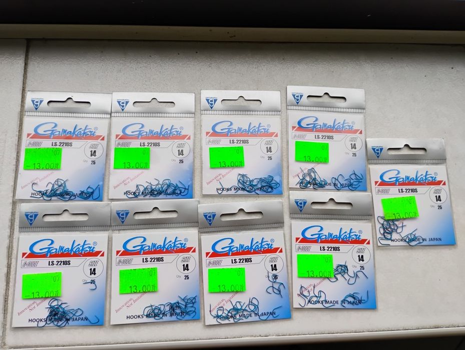 Haczyki Gamakatsu "14" - 9 opakowań po 25szt.