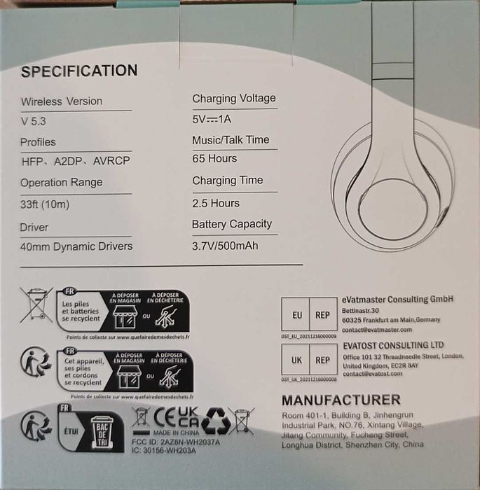 Słuchawki Bezprzewodowe Uliptz  Czarne