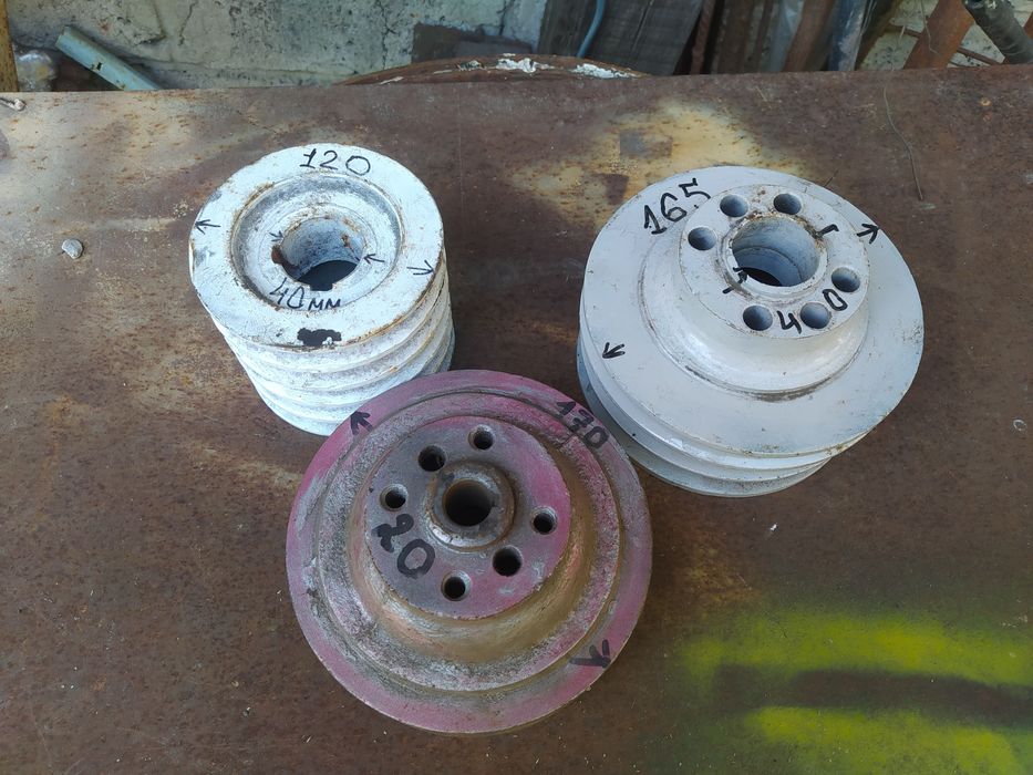 Шкив пятирядный, многоручейковый.