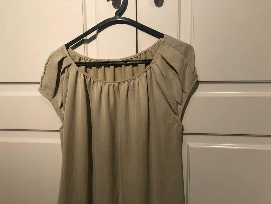 vestido beije fluido muito elegante marca ZARA  S