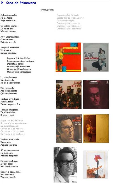 José Afonso	- - - - -		Cantigas do Maio	- - - - -	LP