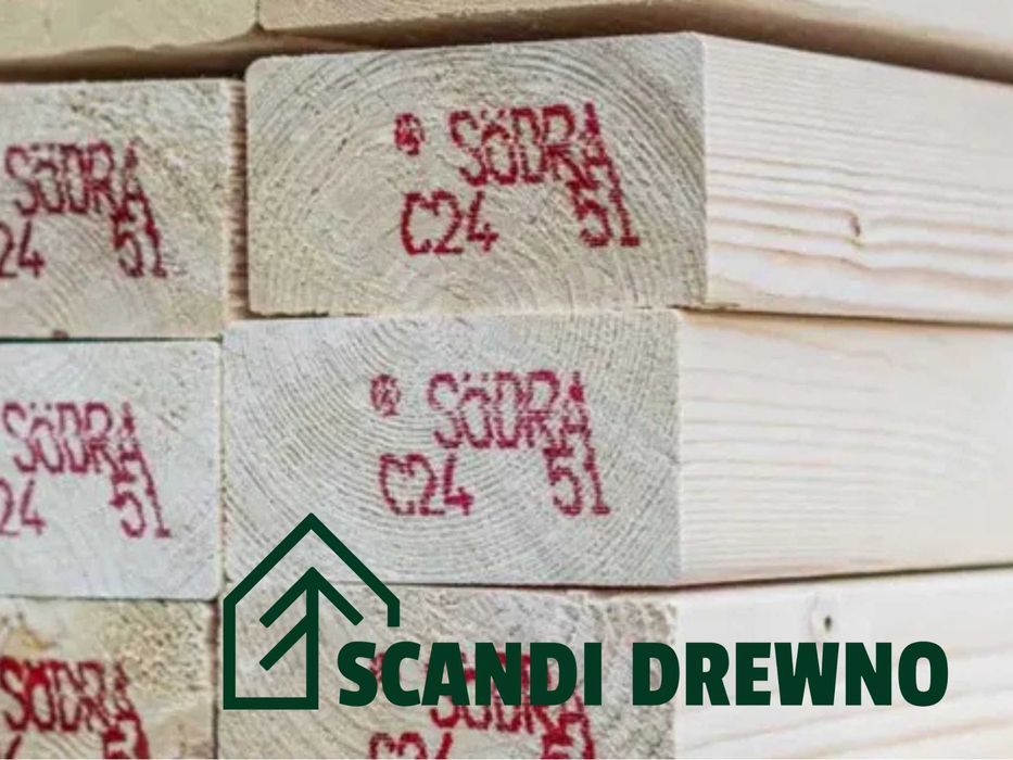 Drewno konstrukcyjne suszone strugane C24 SKANDYNAWSKIE 45x95 NA DOMKI