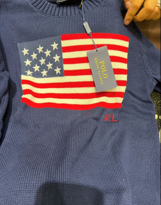 Светр Polo Ralph Usa | светр з флагом америки | светр поло ральф