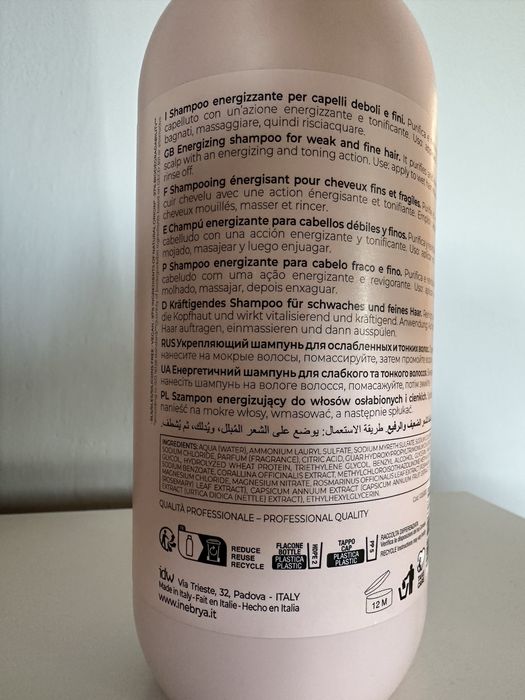 INEBRYA Ice Cream Energy szampon 1000ml