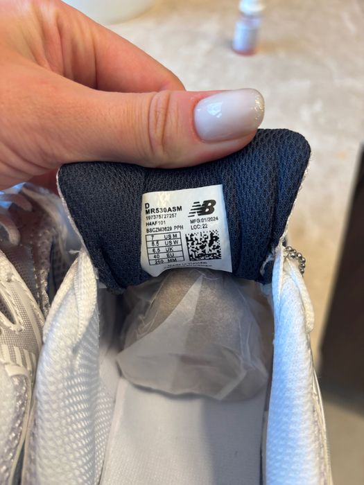 New Balance 530 rozm 39, srebrne białe szare