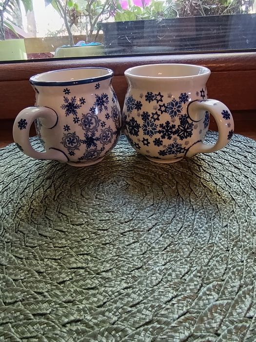 Kubek ceramiczny czeski 300 ml dwupak unikat ceramika Bolesławiec