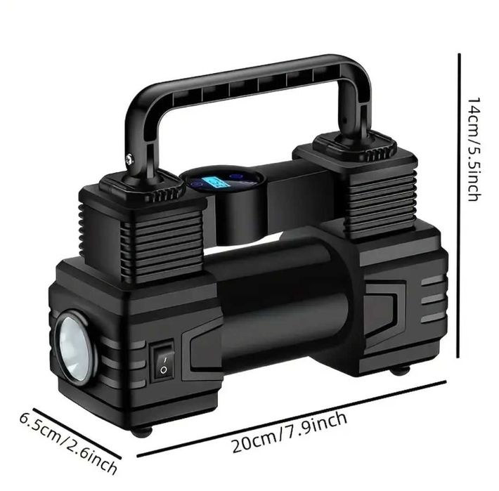 Компактний автомобільний компресор шин з LED-дисплеєм для авто