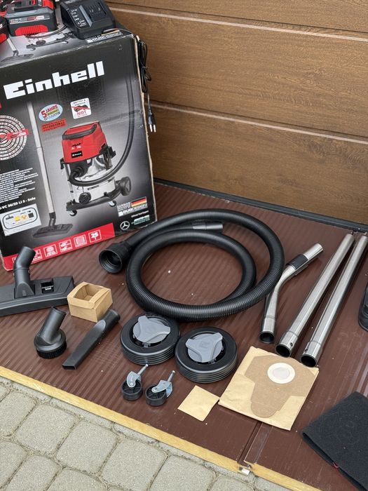 Odkurzacz przemysłowy aku 2x4ah einhell te-vc 36/25li