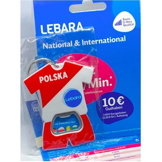 Lebara DE Deutschland Karta SIM Card PrePaid +49 SIM 7.00€ Aktywna