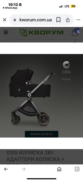 Коляска   CAVOE  OSIS  AGAVA (2 в 1 )