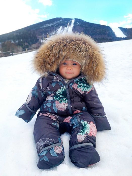 Zimowy kombinezon jednoczęściowy Lodger ciepły dziewczęcy  74 6-12m