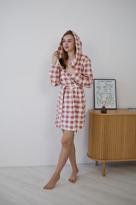 Халат, жіночий халат, флісовий халат, теплий халат