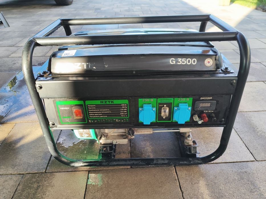 продам генератор бензиновий RZTK G 3500 — б/в