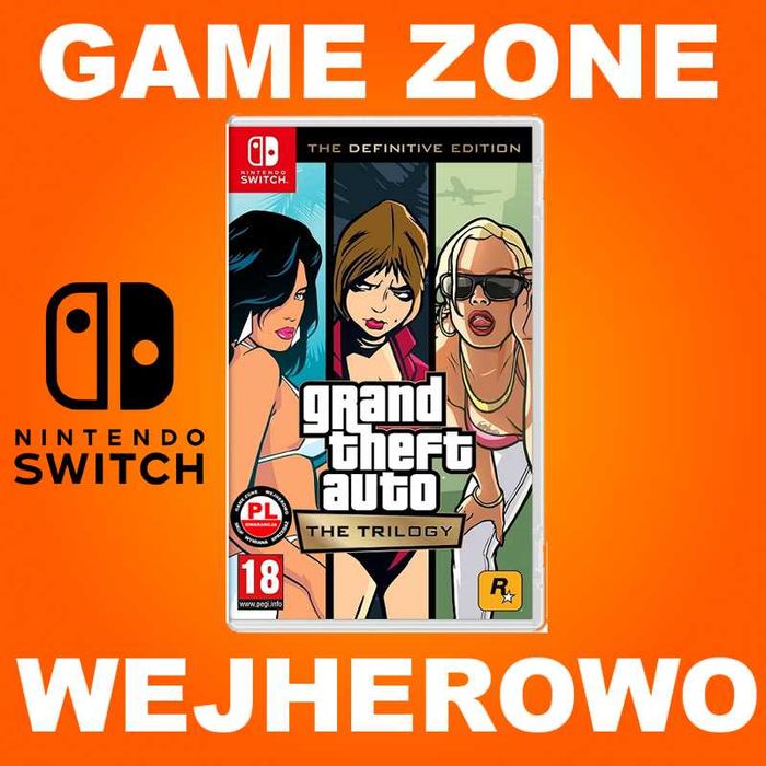 GTA The Trilogy PL Nintendo Switch + Lite + Oled = 3 gry z serii GTA