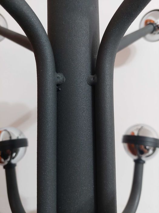 Bengaleiro Cabideiro de pé Cilindro H-12 - 8 ganchos. Grafite metal