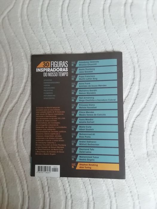 Fascículo n° 15, de"30 figuras inspiradoras do nosso tempo ", novo