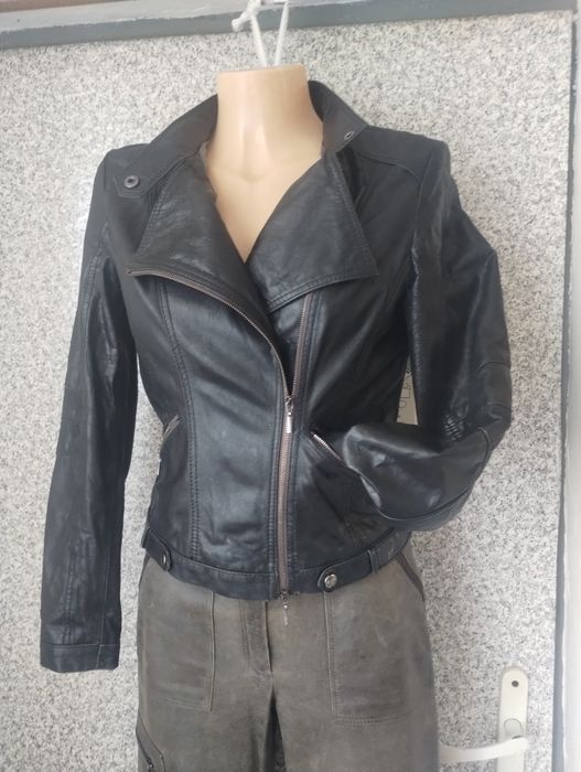 Ramoneska skóra naturalna pilotka biker