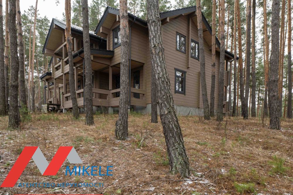 Без% Котедж з брусу Хонка 510 м2, ділянка 63 сот., смт. Глеваха