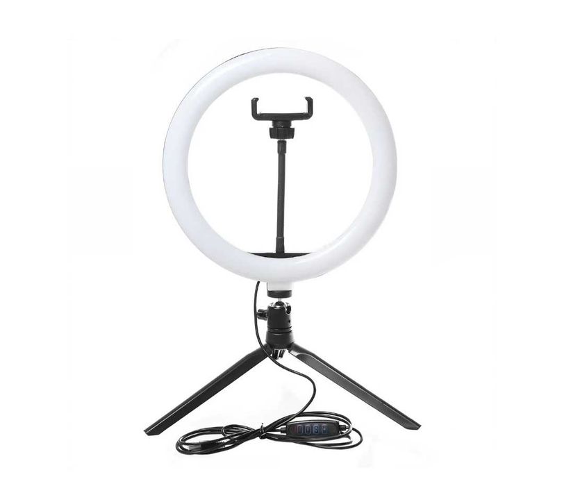 Лампа LED кільце з штатівом і тримачем ,пультом 3 режими (діаметр 26)