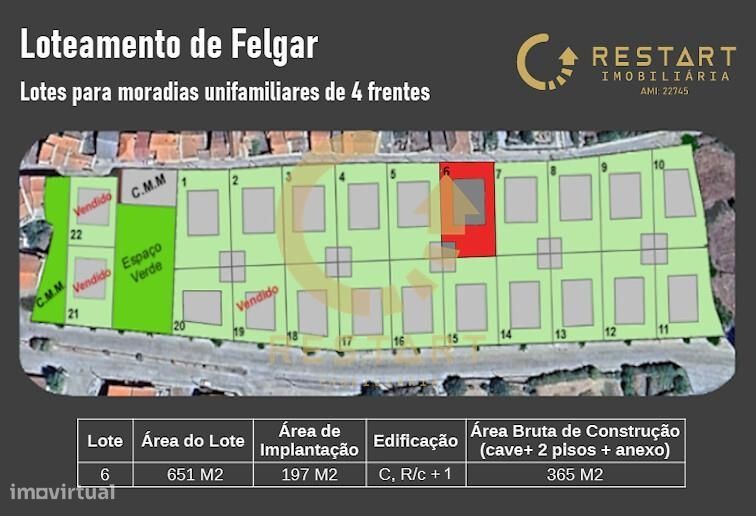 18 Lotes  Para construção de moradias individuais e unifamilares com