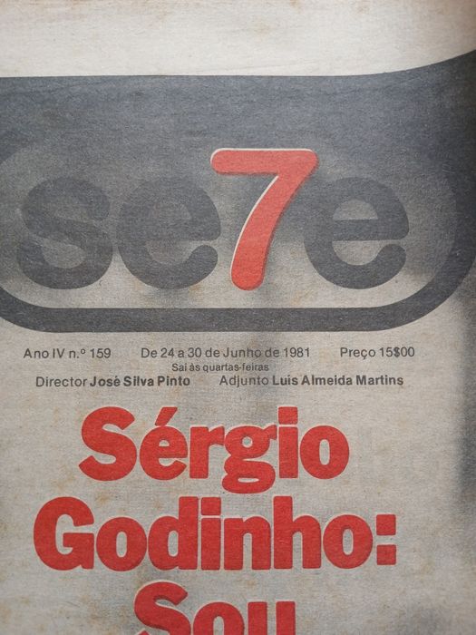 Jornal Se7e - Sérgio Godinho + Suplemento Destacável Rock Português