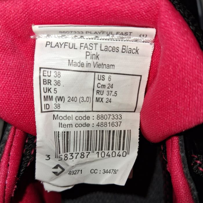 Decathlon playful fast lekkie buty sportowe dla dziewczynki rozmiar 38