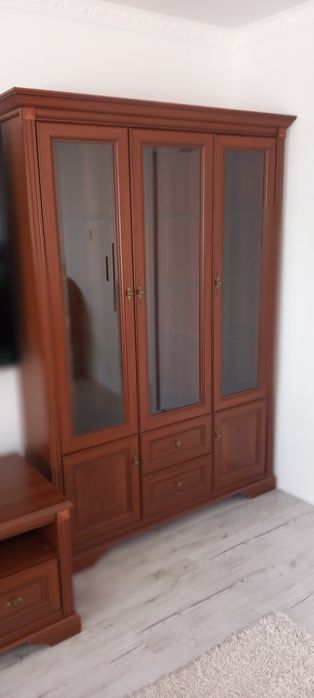 Witryna Szklana Stojąca Kent + Szafka RTV Kent