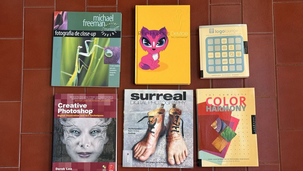 Vários livros de design