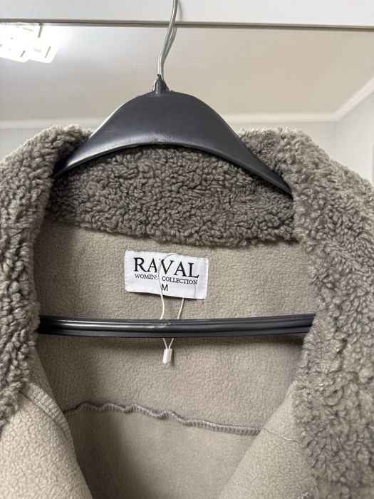 Сіра коротка шуба-куртка тедді M Raval бомбер