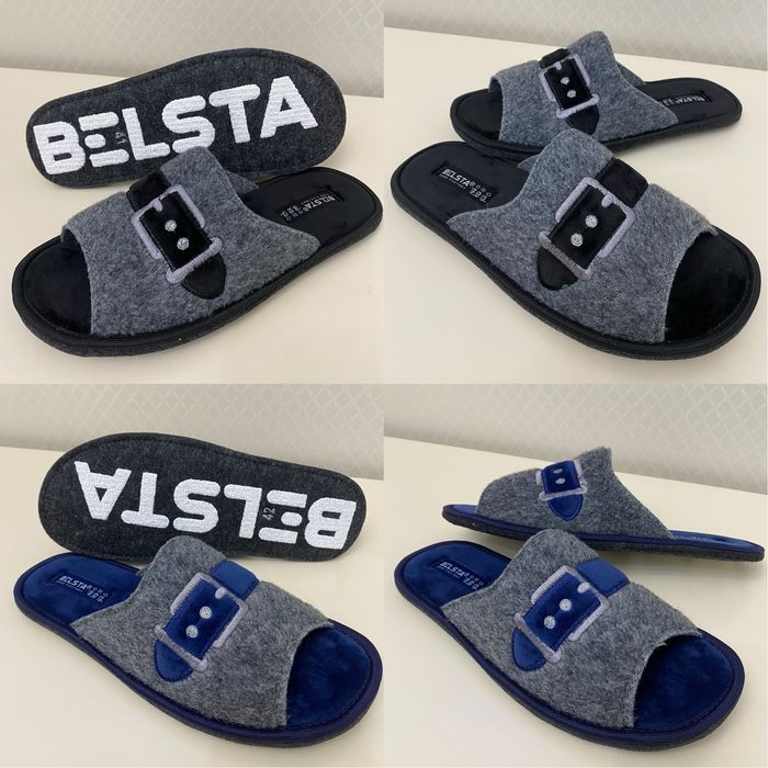 Чоловічі повстяні капці з відкритима пальцями Белста,чорні та сині.