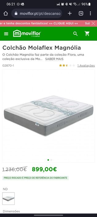 Colchão Molaflex Magnólia 200x160