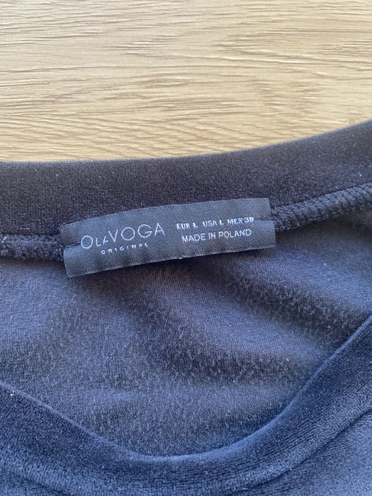 Dresy męskie OlaVoga M, z metki L, czarne welurowe