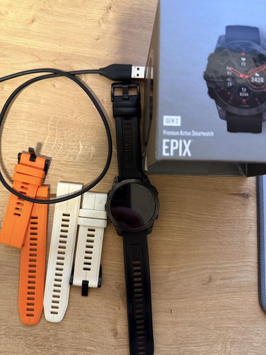 super Garmin z paskami gratis! EPIX Gen 2 Sapphire czarny tytanowy