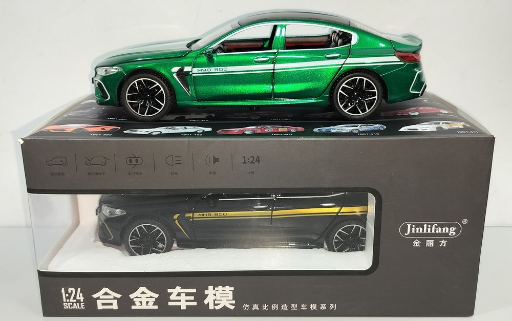 BMW M8 Manhart MH8 800 модель 1:24 JINLIFANG Метал звук свет