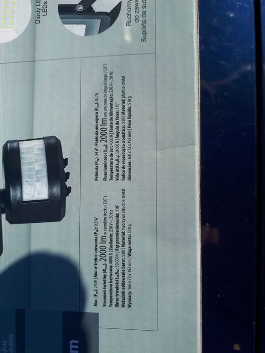 Halogen 24W Led czujnik NOWY