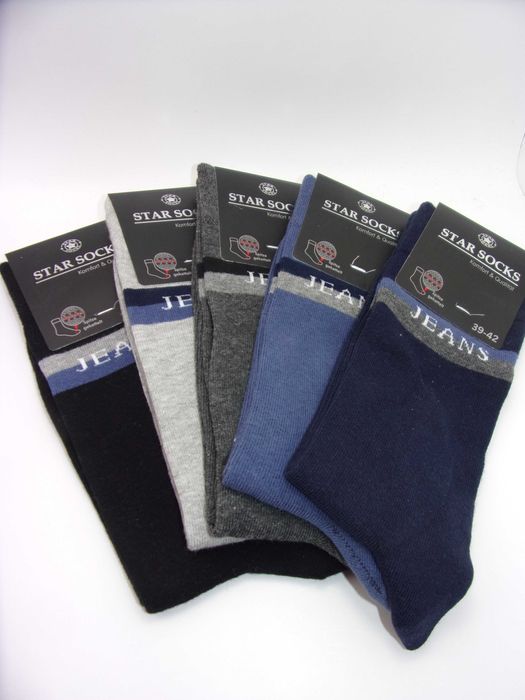 5x Skarpety bawełniane męskie 39/42, Star Socks art 6552