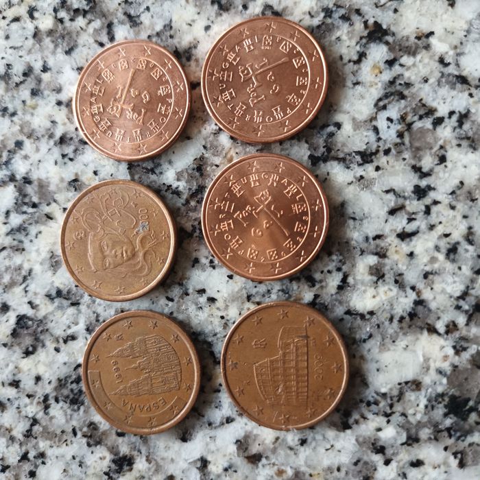 8 lotes se moedas de € ver fotos sff