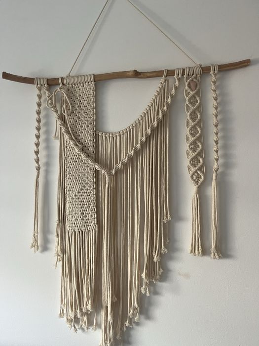 macrame bege como novo