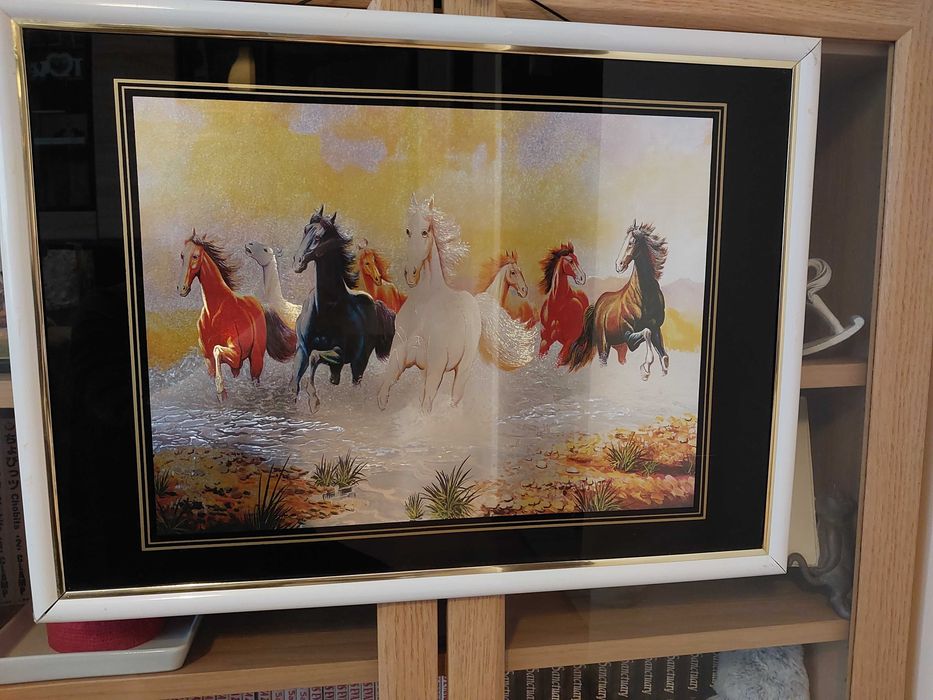 Obraz konie ramka